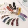 For Women Girl Hair Accesories Fashion Color Solid Acrylic Hairpins Toothed Non Slip BB Barrette Korean Frosted Large Hair Clips