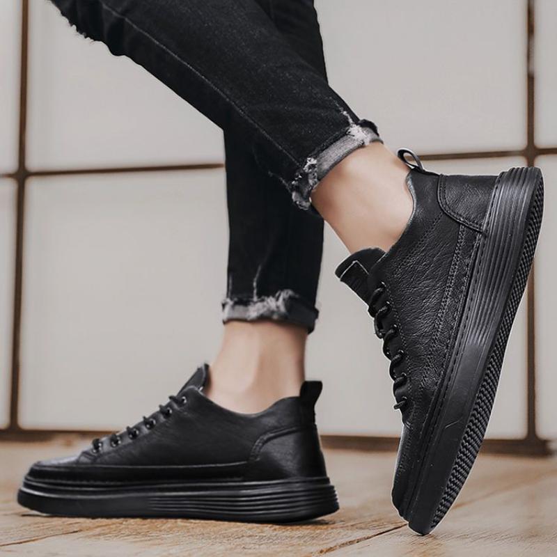 Men's Shoes 2024 New Fashion Leather Men Casual Shoes Loafers Men Outdoors Comfortable  Breathable Walking Running Jogging Shoes