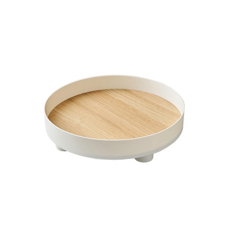 Nordic Round Coffee Table Tray for Ornaments, Aromatherapy, Perfume, and Cosmetics Storage.