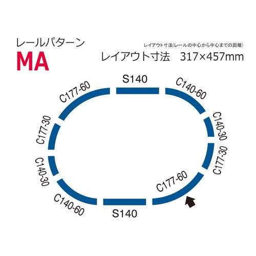 TOMYTEC TOMIX N Gauge Mini Rail Set, Basic Set, MA Pattern 91081, Model Railroad Rail Set