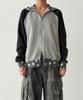 The Green Lab Star Raglan Zip-Up [Melange Gray]