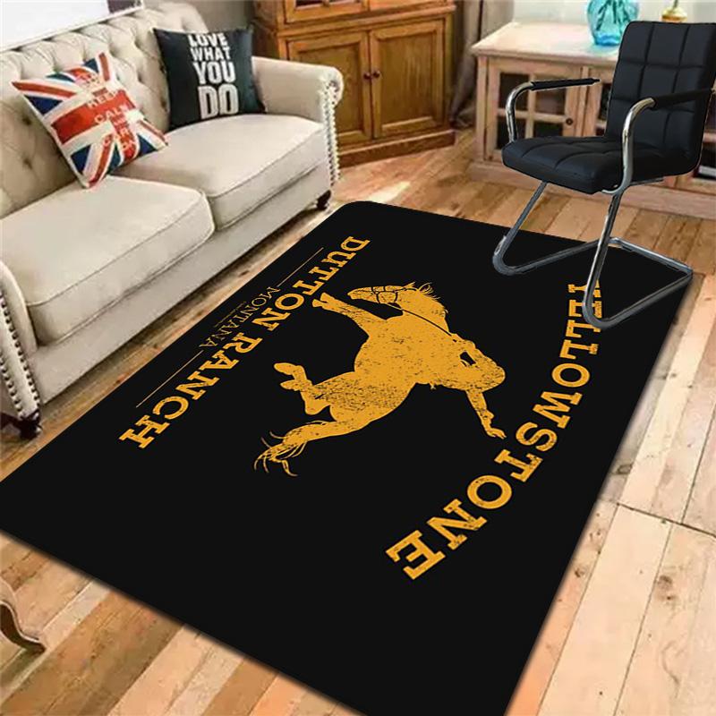 Yellowstone Ranch Rug Floor Mat for Living Room or Bedroom Soft and Comfortable Carpet a Gift for Birthday and Holiday.