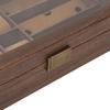 Black Walnut Wooden Watch Box PU Leather Watch Glasses Display Box  Office Use