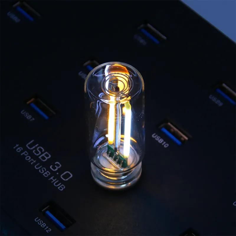 USB Car LED Light Dual Colors Touch Control Atmosphere Lights Bulb Incandescent Lamp LED Filament Bedroom Night Decoration
