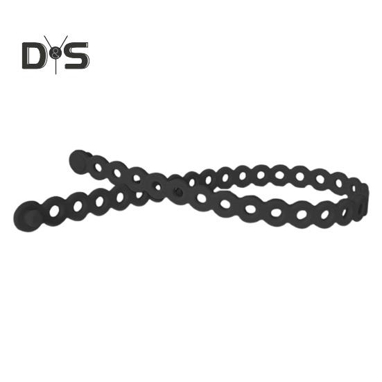 

Силиконовая цепочка для соски, безопасная универсальная цепочка для детских игрушек и сосок, многофункциональная цепочка для соски чёрный