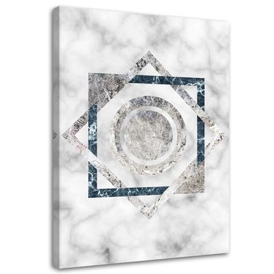 Canvas Print Marble Geometric Shapes