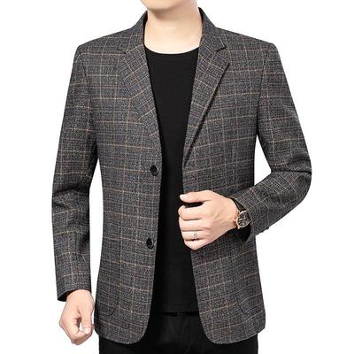 2025 Men's High-End Non-Iron Two-Button Plaid Casual Blazer