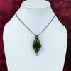 Green Fire Labradorite Pendant Copper Wire Wrapped Pendant Handmade Pendant Copper Jewelry Gemstone Pendant Wire Wrapping Jewelry For Gifts