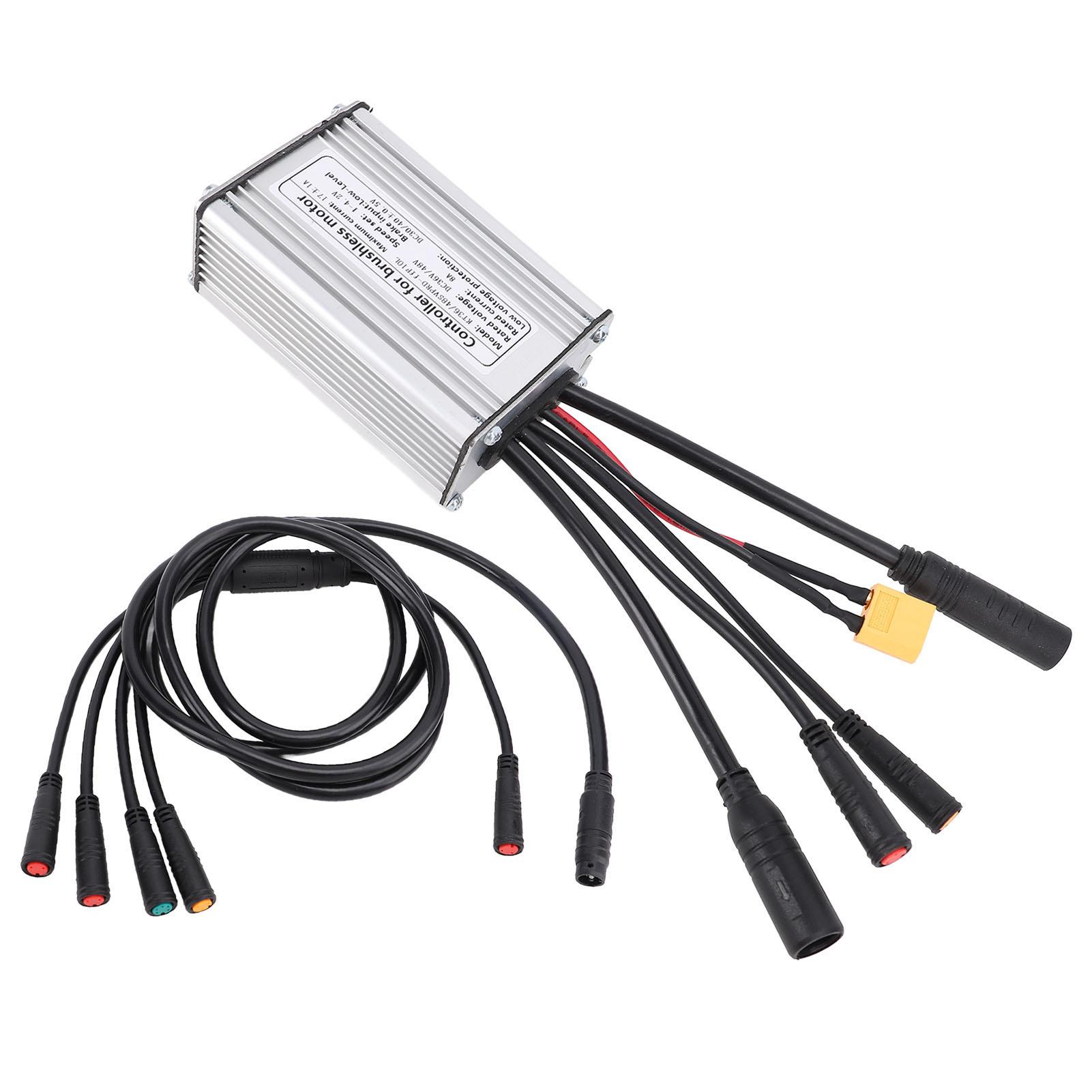 Контроллер для горного велосипеда с водонепроницаемым разъемом, провод для света, контроллер синусоидальной волны для мотора 36 В 48 В 350 Вт