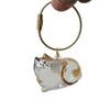 Clear Cat Hair Capsule Keychain: Commemorative Storage Box and Charm