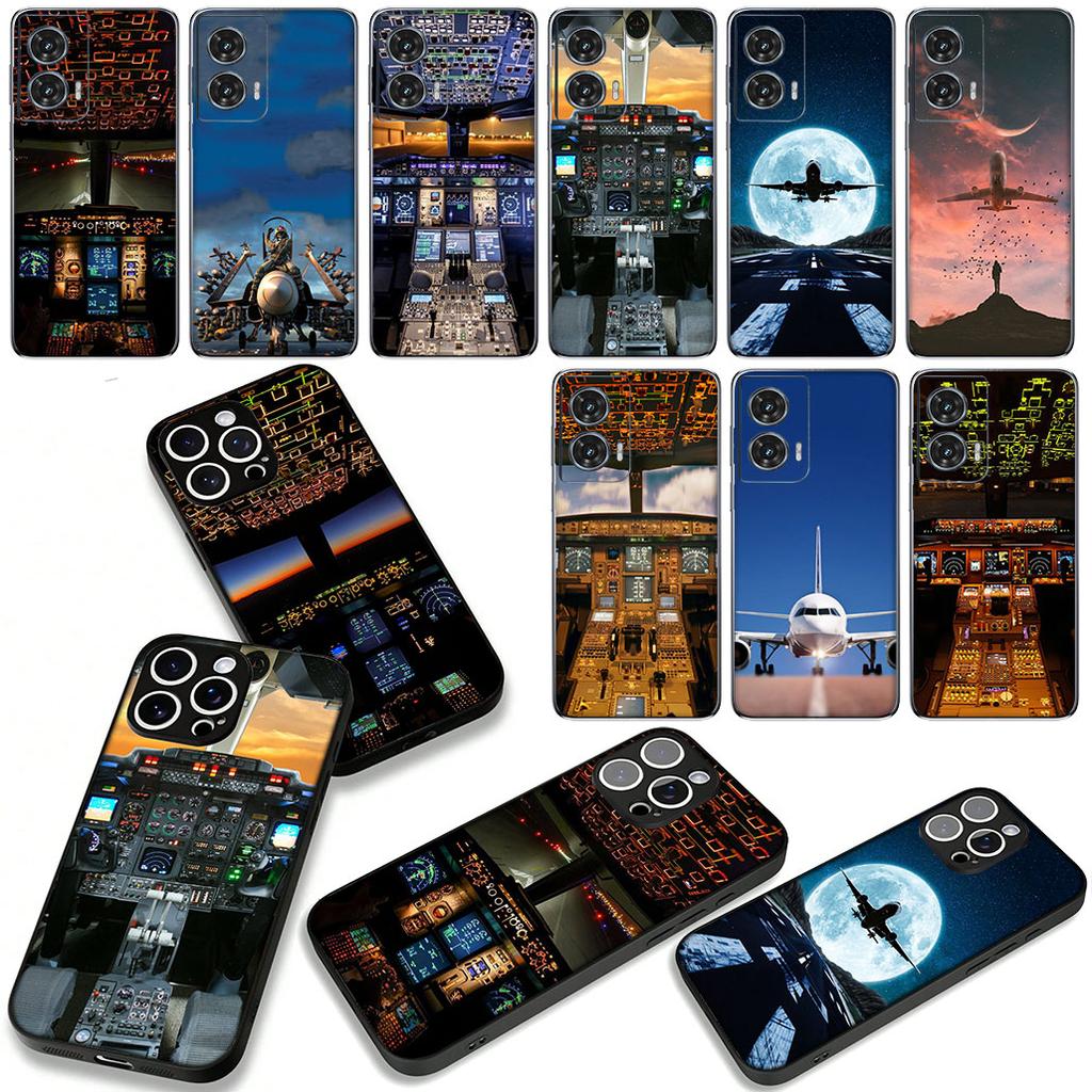 Aircraft Travel Cover Phone Case for Samsung Galaxy A55 A54 A25 A36 A17 A26 A35 A33 A34 A14 A37 S8 S9 S20 S21 FE S10 Plus