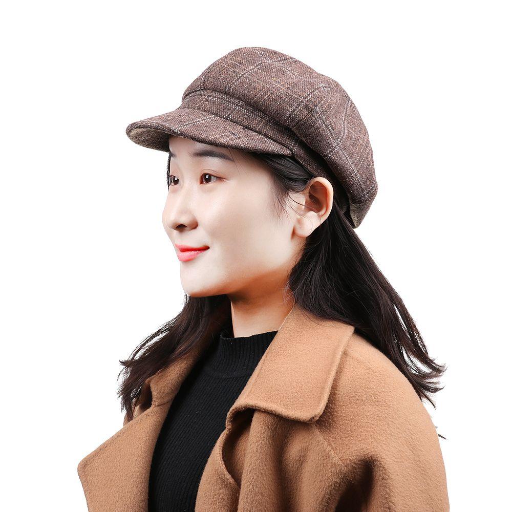 Casual Visors Cotton Women Beret Sombrero Painter Newsboy Caps Octagonal Cap Hats
