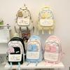 High-value schoolbag for female primary school students, contrasting colors, small and fresh, new backpack for high school students in grades 3 to 6