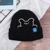 Warm Autumn Skullies Embroidered Bear Winter Women Beanies Wool Hat Korean Style Caps Knitted Hat