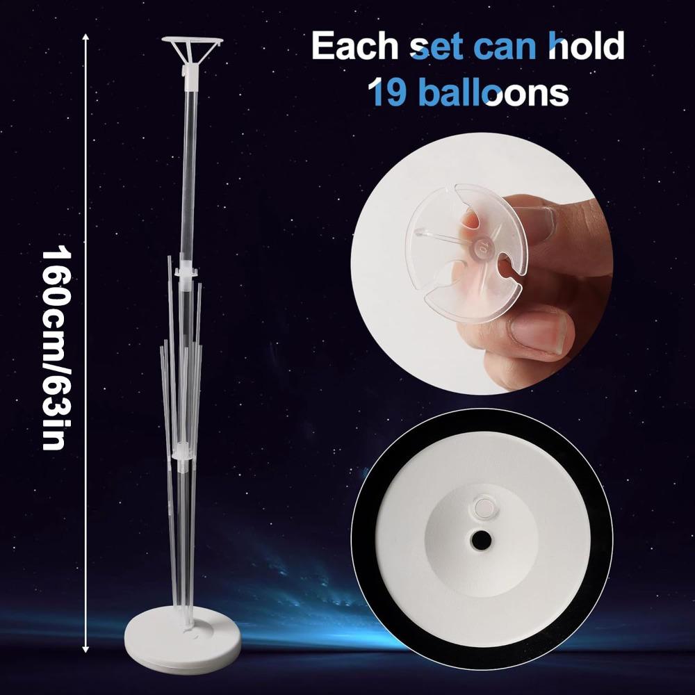 2pcs Balloon Stand Kit 63inches Balloon Sticks on Floor and Table Balloon Holder Party Decoration for Wedding Birthday Graduation