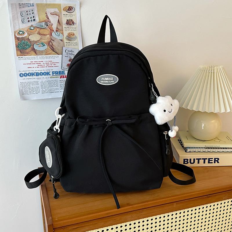 Small fresh schoolbag female college student cute girl computer backpack junior high school high school student versatile travel backpack tide
