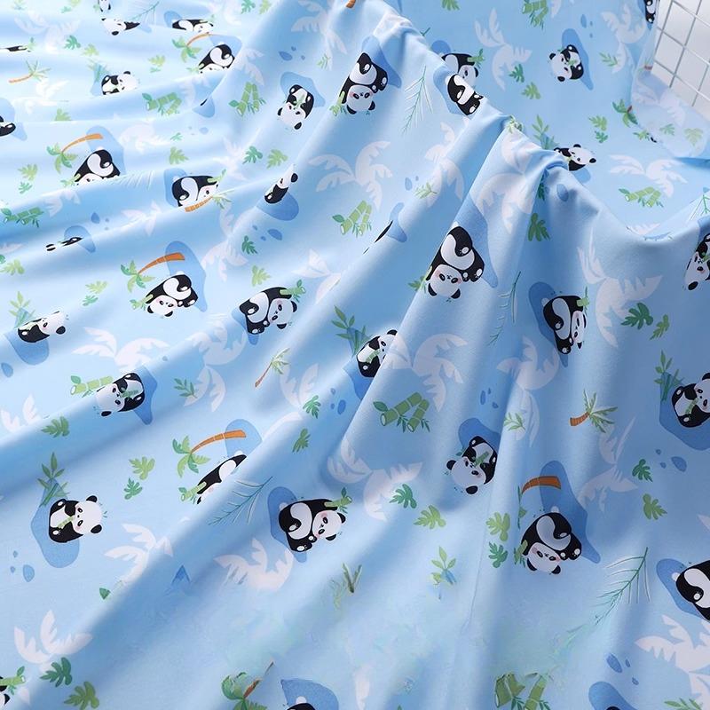 Wide 143cm Summer Cotton Fabric for DIY Sewing Children's Pajamas Clothes Cheongsam Super Soft Floral Cartoon Fabric