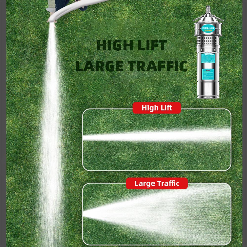 220V Submersible Pump High Head High Flow 3 Phase Pump Multi-Stage Corrosion Resistant High Pressure Water Pumps