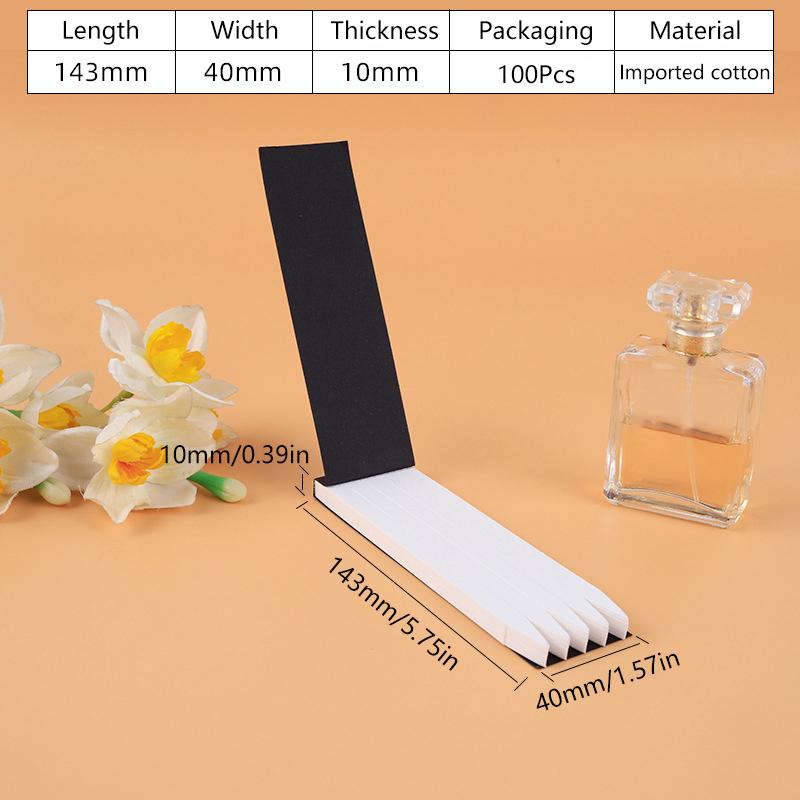 100/500 Stück Schwarze Test-Aromatherapie-Duft-Parfüm-Ätherische Öle Test-Tester-Papierstreifen Buch Baumwoll-Saugpapier