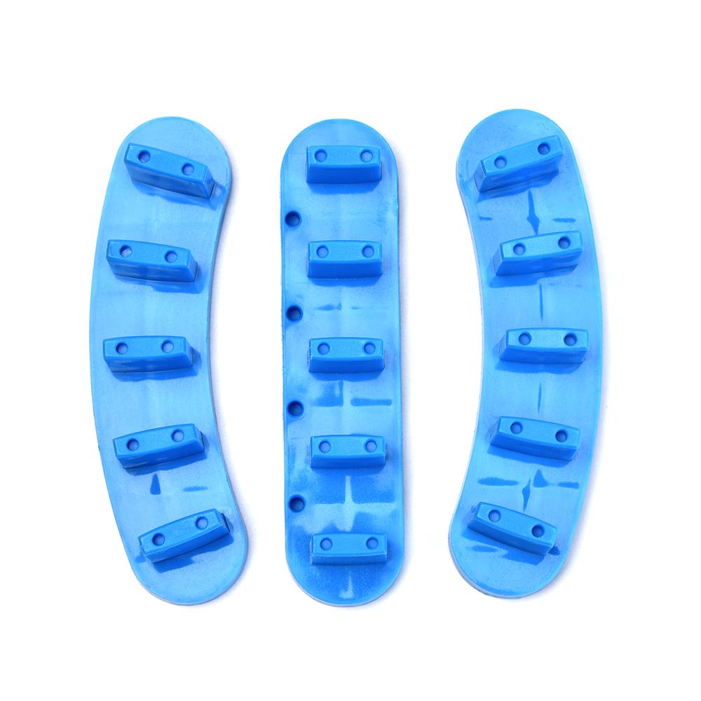 kads 3pcs Plastic Tip Stand Display with 10 Natural False Nail Tips Practice Training Use Nail Art False Tips Training Tool