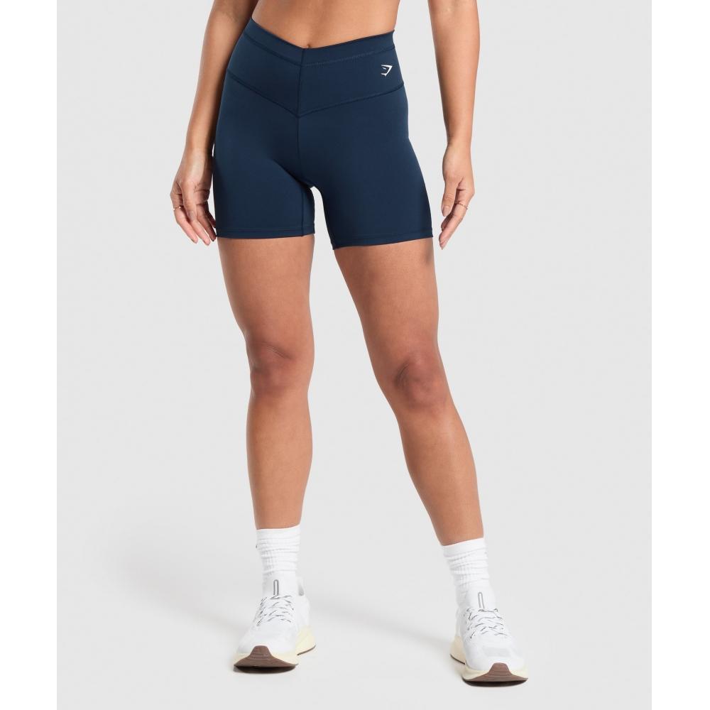 

GYMSHARK Everyday Front V Waistband Shorts Navy B8A6K UB9P XXS