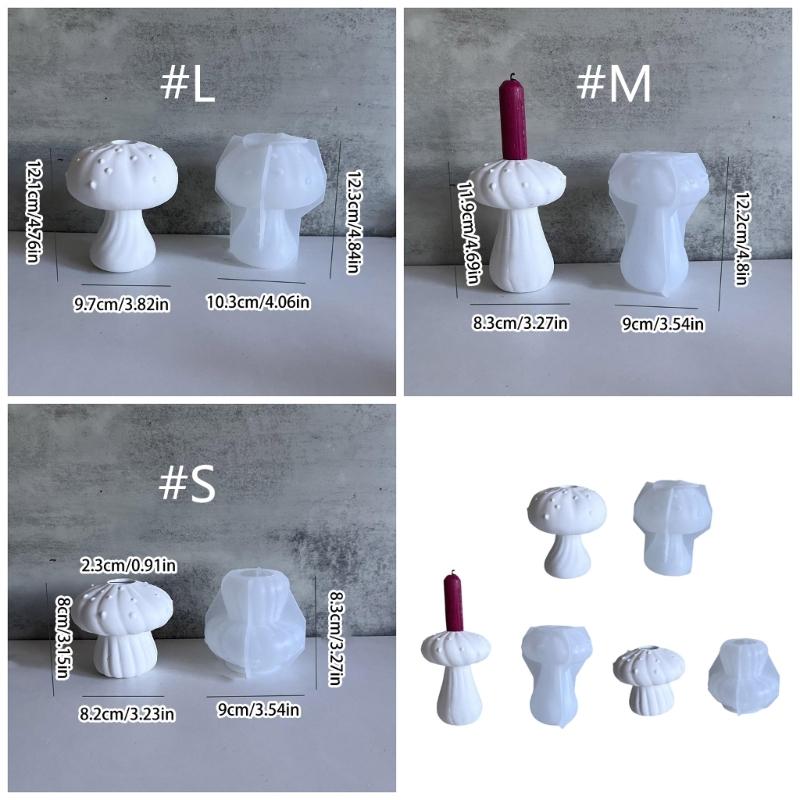 Handcraft Mushroom Shaped Silicone Mold for Unique Plant Pots Sturdy Cement Plaster Casting Tool Home Decoration