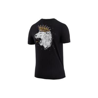 Dri-Fit Lebron Hand-Drawn Crown Animal Print Basketball Short Sleeve T-Shirt Men Tops Black DR1292-011