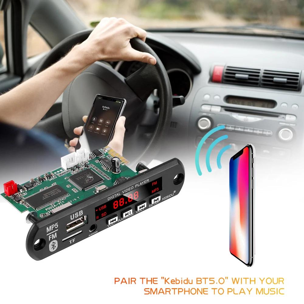 Κάρτα Αποκωδικοποιητή Bluetooth MP5 MP4 MP3 DC 12V Δέκτης Ήχου 1080P HD Video Player Ταινία Φωτογραφία Ebook Ραδιόφωνο FM AUX USB TF για Αυτοκίνητο