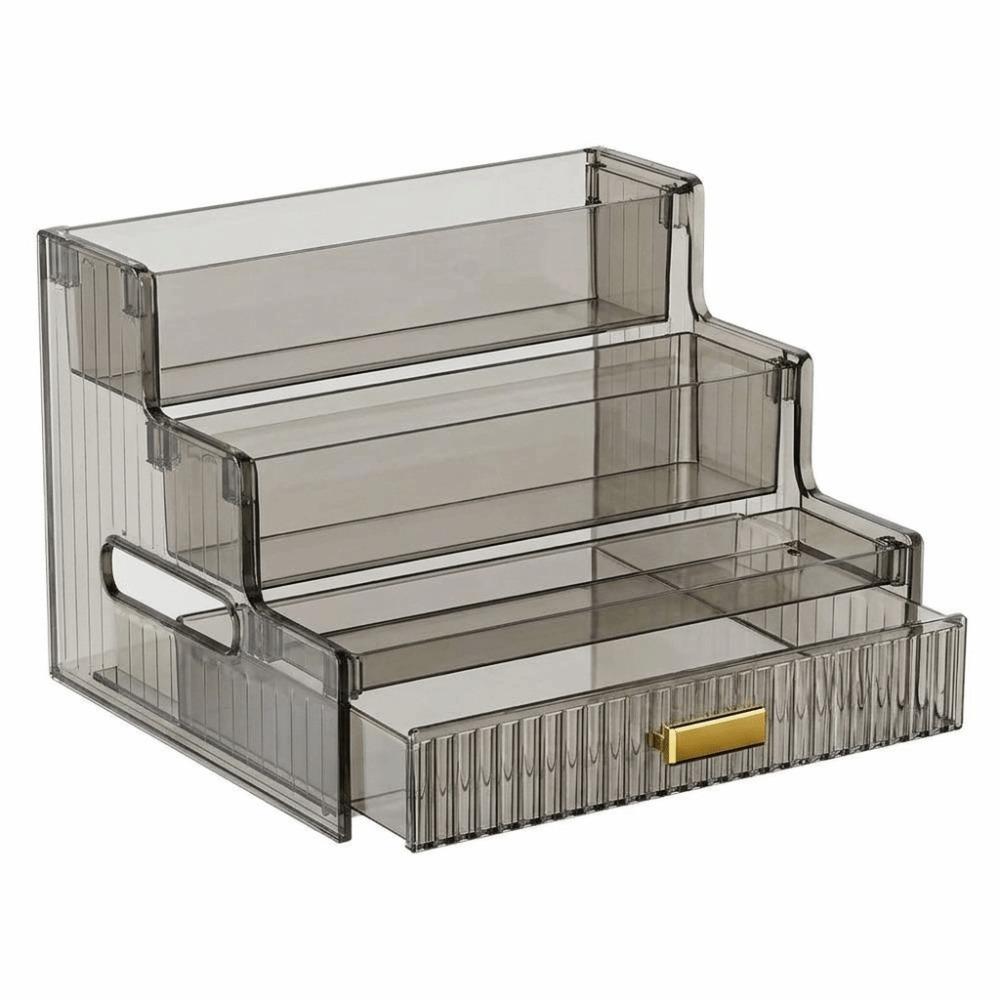 Space Save Jewelry Cosmetic Storage Tray with A Drawer Nail Polish Perfume Stand Holder Home Use