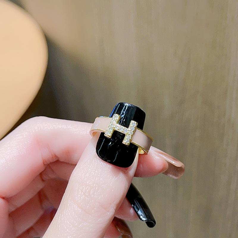 Tropfendes Öl Saturn Persönlichkeit Leichter Luxus Hohes Gefühl Offener Ring Nischen Design Kalter Wind Mode Ring