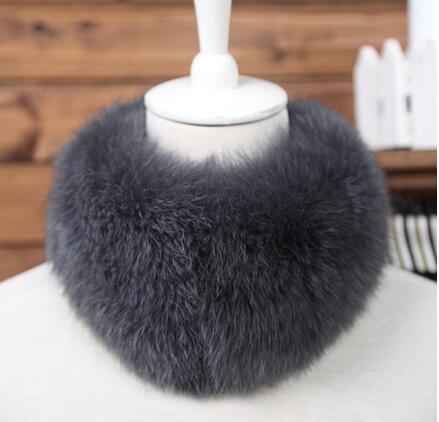 ZDFURS Echter Fuchs Pelzkragen & Schal 100% Natürlich Winterlich Warm Atmungsaktiv Pelz mit Magnet Quadratischer Stil für Damen Outdoor-Nutzung