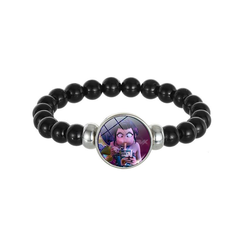 Demon Hunters Saja Boy Beaded Bracelet, Lumi Zoe Mira Black Bead Jewelry