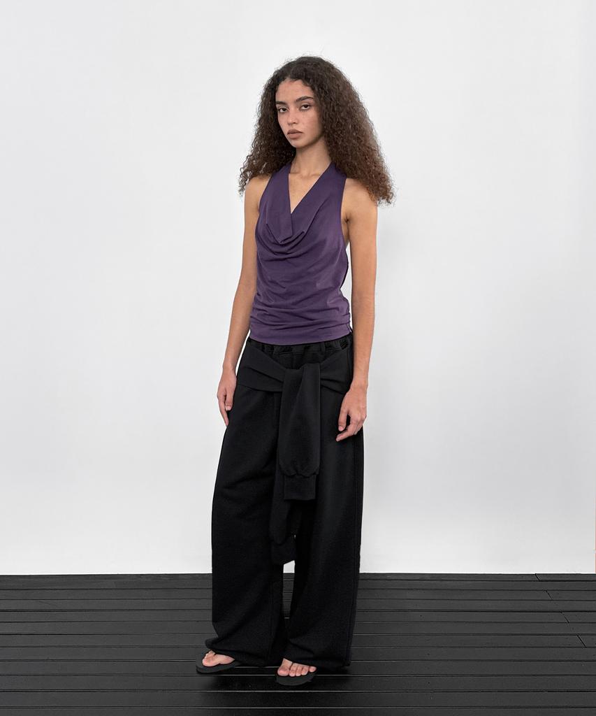Saendeulig Tied Sweat Pants_Black