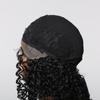 ALAN EATON  13x1  Lace Front Wig Black Short Deep Curly Wigs for Black Women Hair Daily Party High Density Heat Resistant