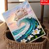 Pintura de perlas de velero DIY hecho a mano pintura de arte de perlas pegatinas decoración del hogar regalos