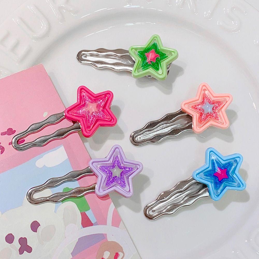 

Заколки для волос Harajuku Star Metal Y2K Side Clip Cute Star Hairpin Girl