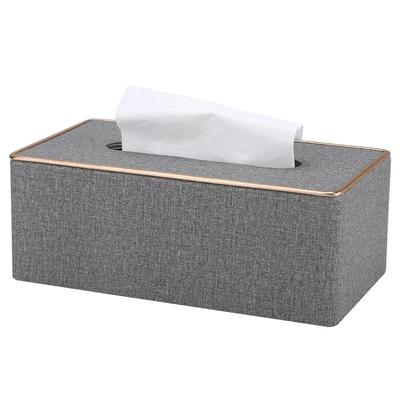 Portatovaglioli Bordo Dorato in Marmo da Tavolo Bagno Porta Carta Igienica Scrivania Ufficio Scatola Proteggi Fazzoletti Bordo Color Metallo Scatola per Tovaglioli