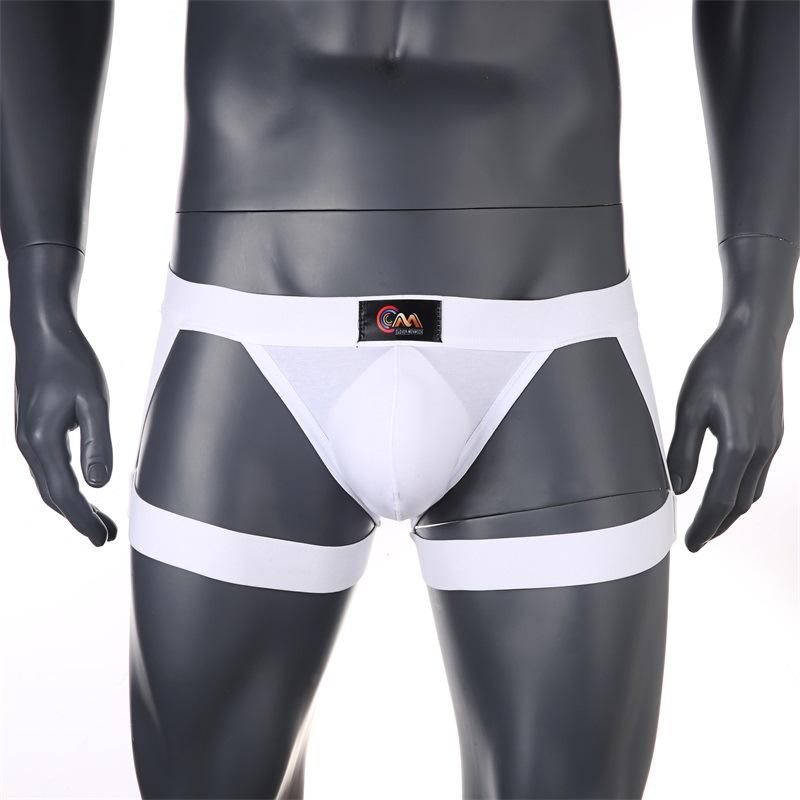 Underwear Men Sexy Harness Straps Leg Belt Briefs Long Socks Bondage Lingerie Elastic Erotic