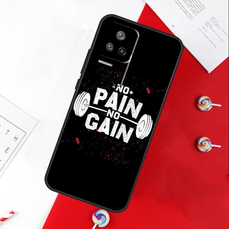 No pain no gain Cover For Xiaomi 14T 11T 12T 13T Pro 13 14 15 Ultra POCO X7 Pro X3 X5 X6 F5 F6 M6 Pro Case