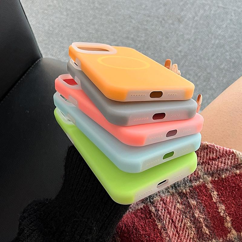 Genuine Jelly Liquid Silicon Phone Case for For Iphone 16 15 14 13 12 11 Pro Max Magnetic Wireless Charging Soft Case