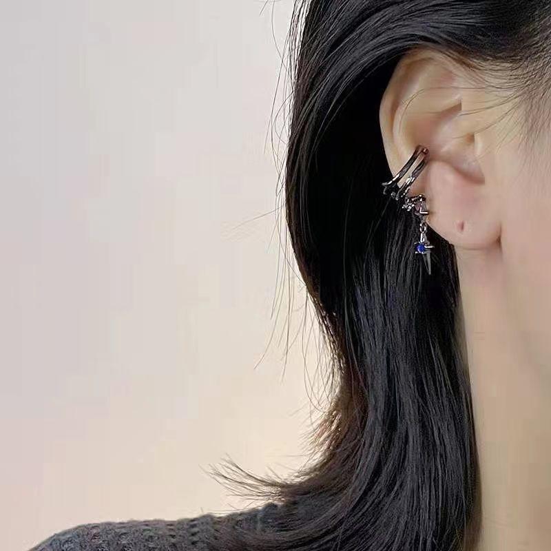 

Fashion Black Color Clip on Earrings for Women Geometric Ear Cuff Without Piercing Girl Jewelry