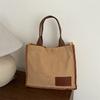 2025 summer new literary and artistic large-capacity class shoulder portable messenger bag casual simple canvas women's bag