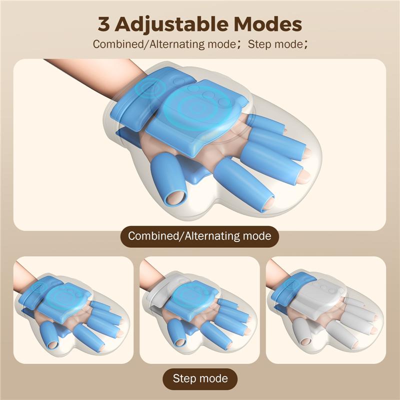 Intelligent Hot Compress Hand Massager Electric Finger Massager Air Compression Vibration Massage For Finger Palm Fatigue Relax