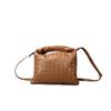 Genuine Leather Woven Crossbody Bag Soft Shoulder Women Daily Use Street Style