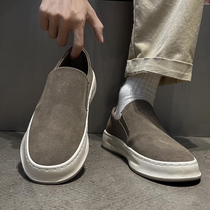 

Модный бренд Мужская обувь для ходьбы Новые мужские повседневные лоферы на плоской подошве Универсальная мужская модная деловая обувь Модная обувь на мягкой подошве для мужчин 38 бежевый