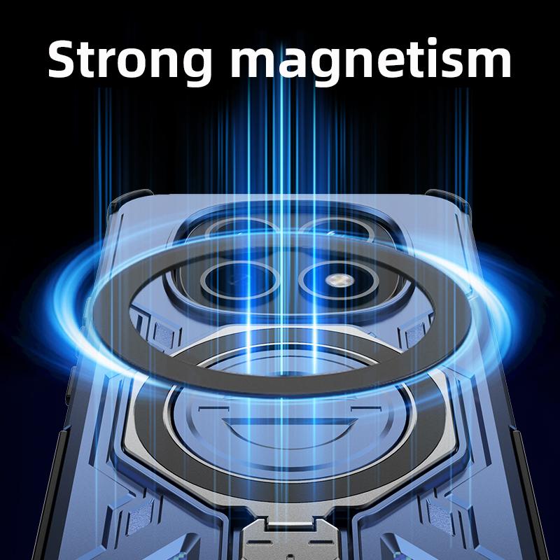 KEYSION Shockproof Magnetic Case for Redmi Note 15 Pro 4G 5G Upright Live Metal Ring Stand Phone Cover for Redmi Note 15 Pro+ 5G