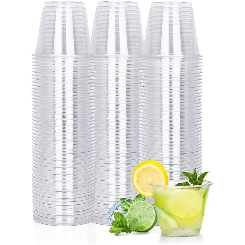 

50 шт одноразовые пластиковые стаканчики для кофе, напитков, йогурта, десерта, фруктов, мороженого, Рождества, дня рождения, вечеринки, прозрачные пластиковые стаканчики