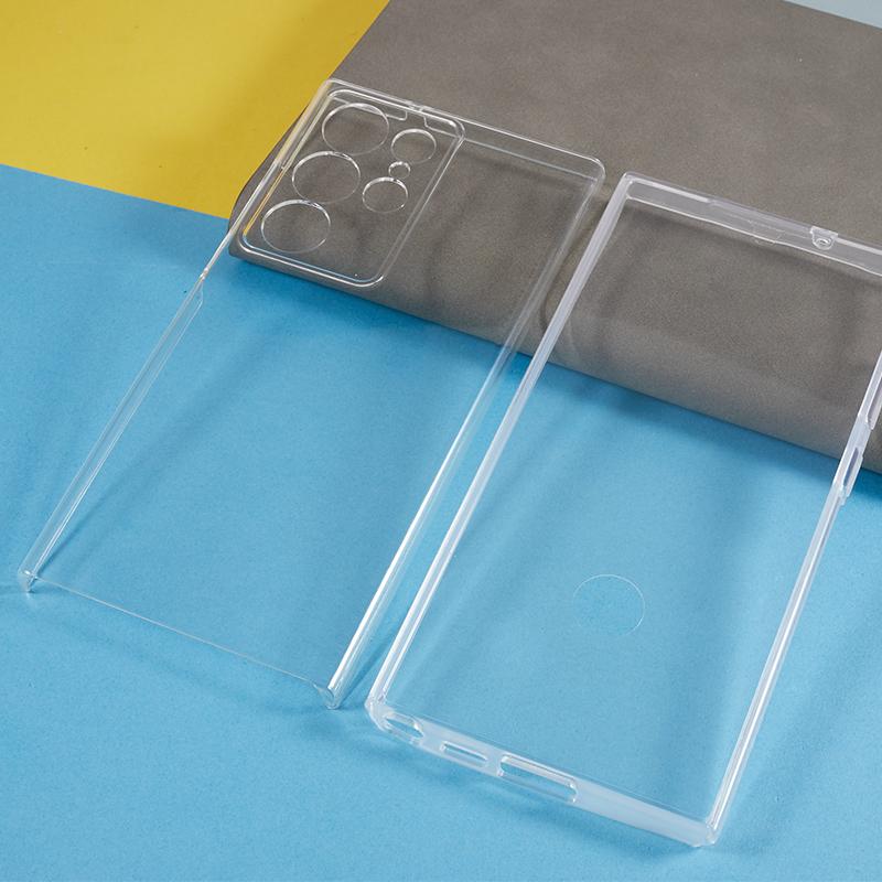 For Samsung Galaxy S23 Ultra TPU+Acrylic Clear Case Full Body Protection Phone Cover with PET Screen Protector
