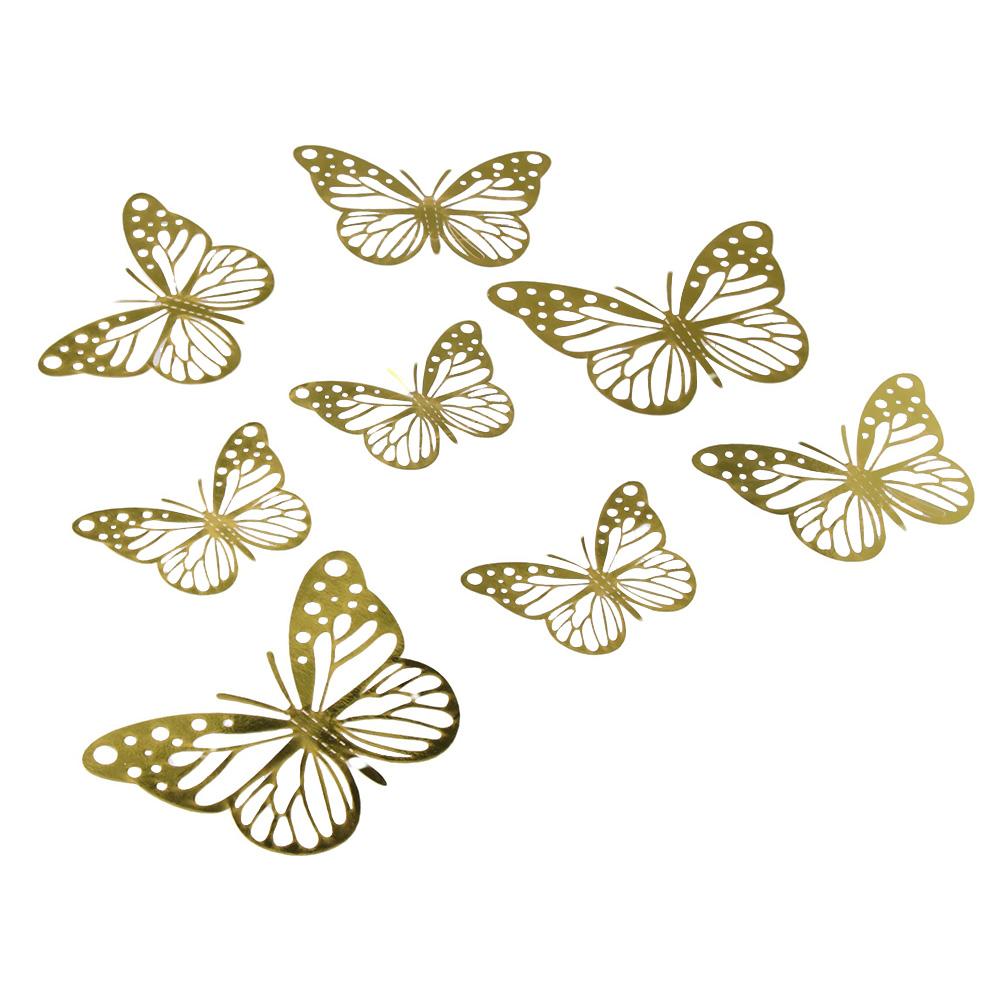 

Наклейка на холодильник Креативный мультфильм Полая бабочка 3D наклейки на стены Бумажные бабочки Домашний декор