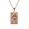Cazador Tarot Cards Necklace The Star World Fortune SUN Moon Tarot Neck Chain Stainless Steel Vintage Punk Jewelry for Women Men